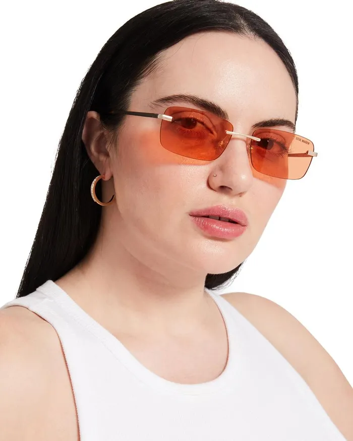 Steve Madden Caden Sunglasses Orange Womens Sunglasses