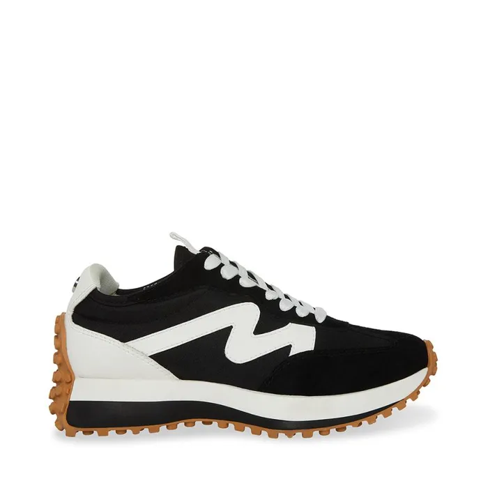 Steve Madden Campo BlackWhite Womens Sneakers