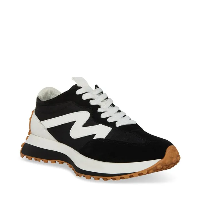 Steve Madden Campo BlackWhite Womens Sneakers