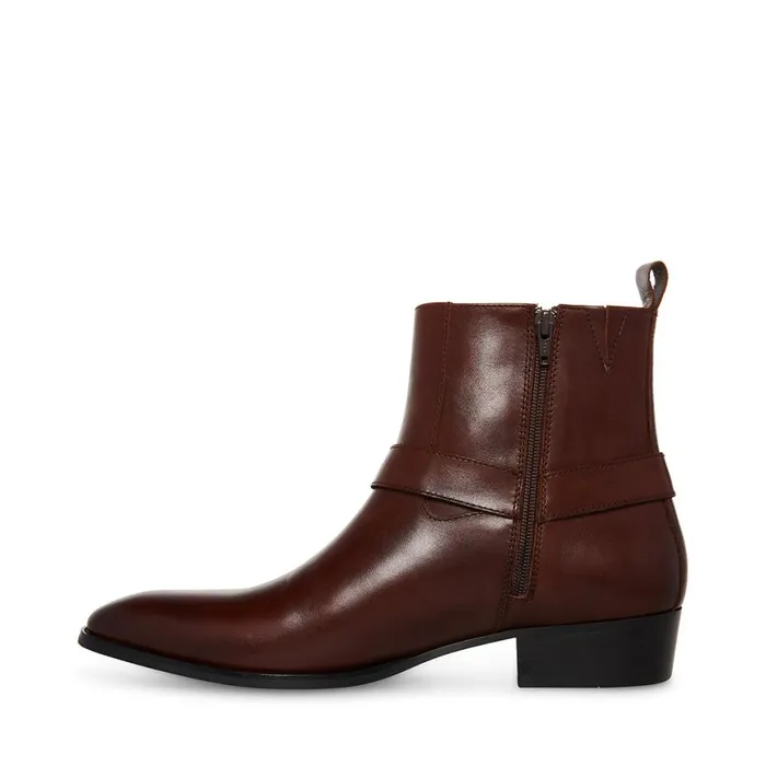 Steve Madden Dash Brown Leather Mens Boots Steve Madden Dash Brown Leather Mens Boots
