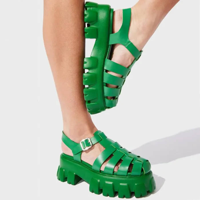 Steve Madden Echo Green Womens Sandals