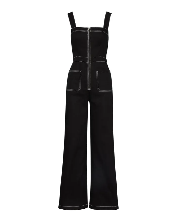 Steve Madden Ellis Jumpsuit Black Womens Dresses