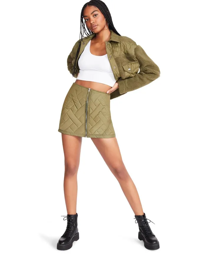 Steve Madden Emerson Skirt Olive Womens Bottoms