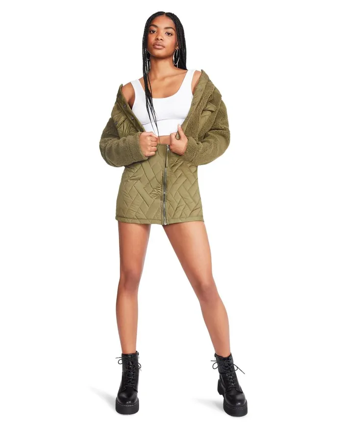 Steve Madden Emerson Skirt Olive Womens Bottoms