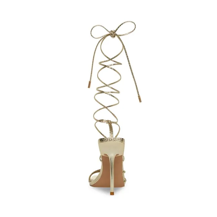 Steve Madden Evita Gold Snake Womens Heels