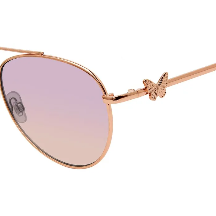 Steve Madden Harlee Sunglasses Rose Gold Womens Sunglasses