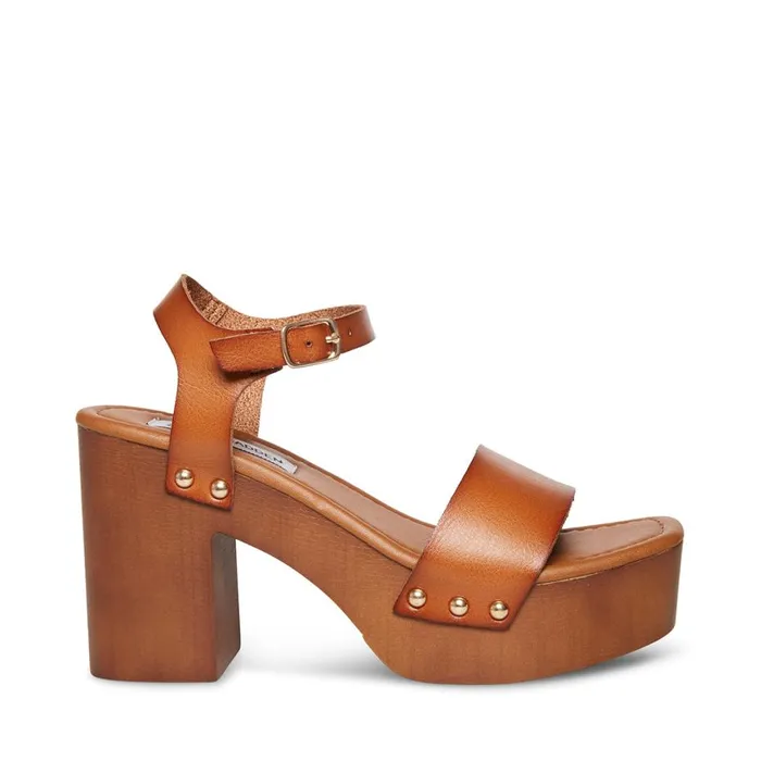 Steve Madden Ivy Cognac Womens Heels