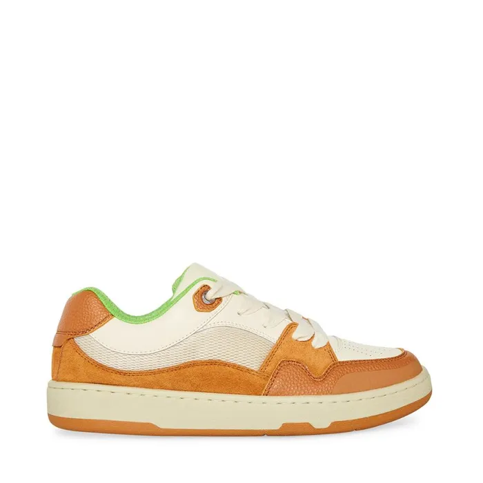 Steve Madden Jayme Tan Leather Mens Sneakers