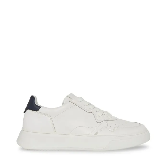 Steve Madden Jorgee WhiteNavy Leather Mens Sneakers