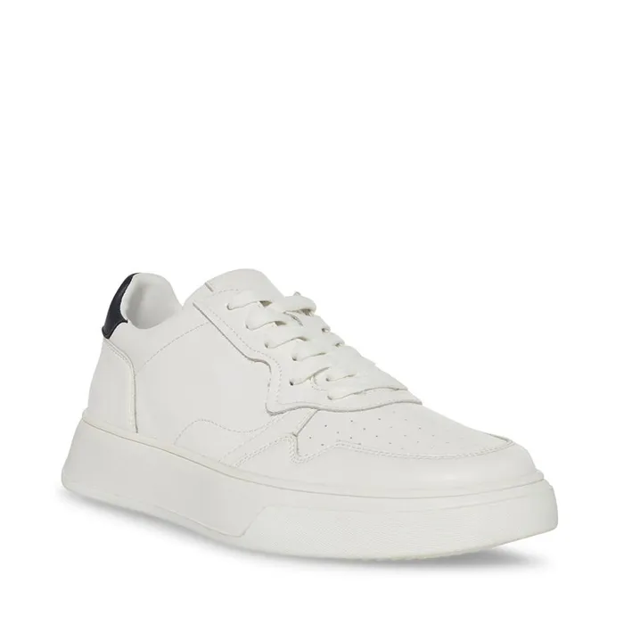 Steve Madden Jorgee WhiteNavy Leather Mens Sneakers