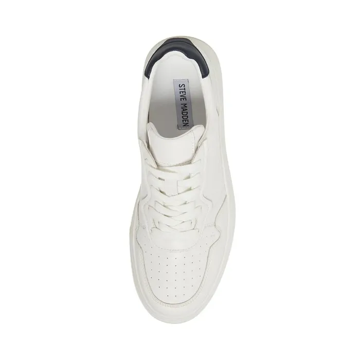Steve Madden Jorgee WhiteNavy Leather Mens Sneakers