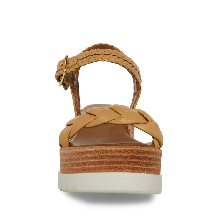 Steve Madden Larsen Tan Leather Womens Sandals
