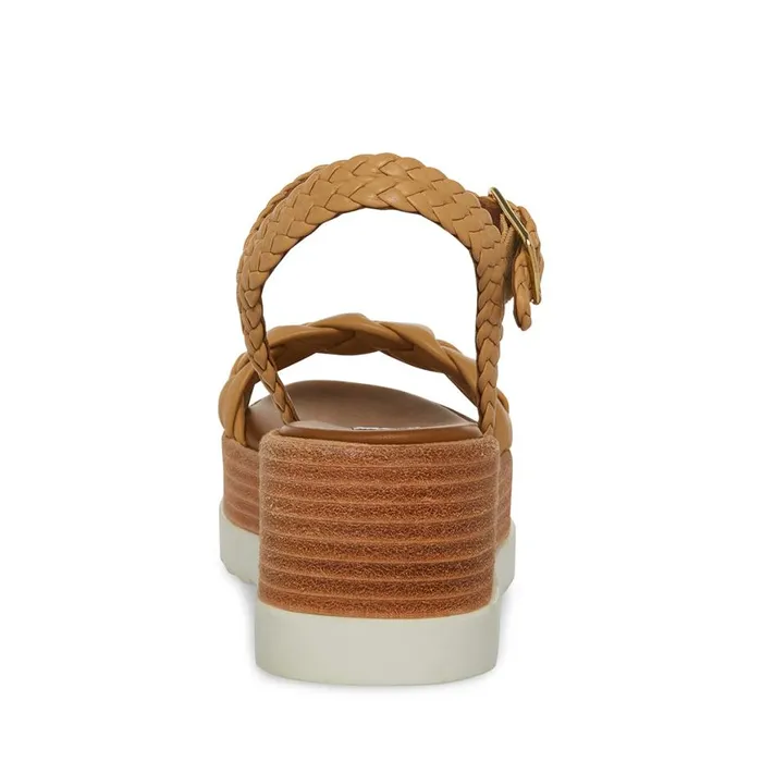 Steve Madden Larsen Tan Leather Womens Sandals