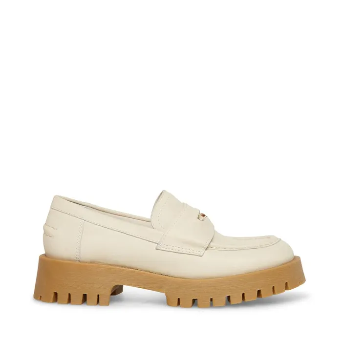 Steve Madden Lawrence Bone Multi Womens Loafers and Flats