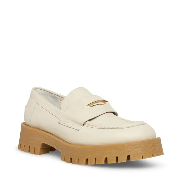 Steve Madden Lawrence Bone Multi Womens Loafers and Flats