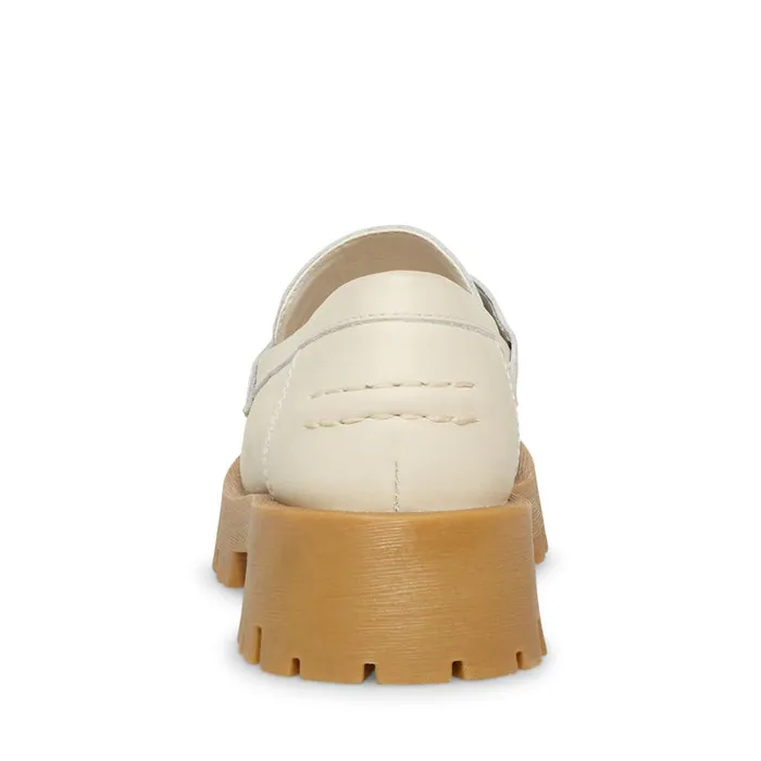 Steve Madden Lawrence Bone Multi Womens Loafers and Flats