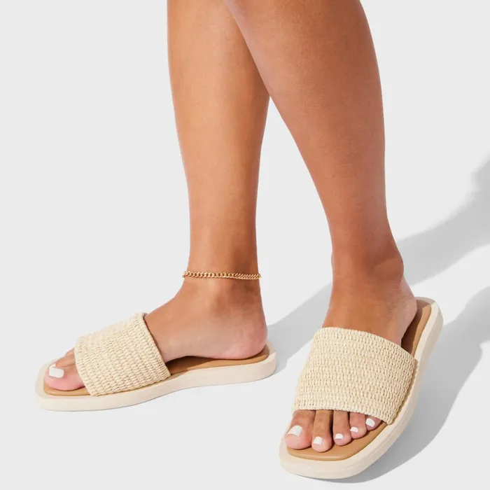Steve Madden Leigh Natural Womens Sandals