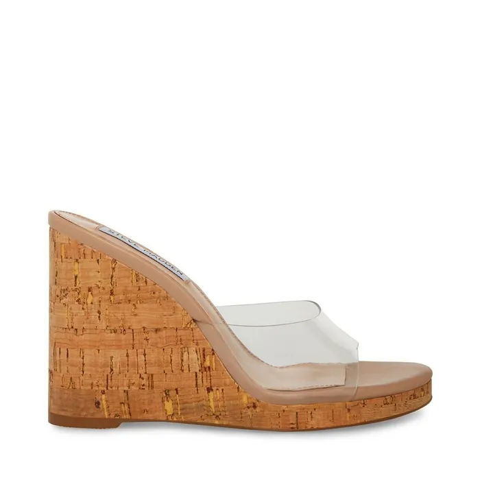 Steve Madden Marvelous Clear Womens Sandals