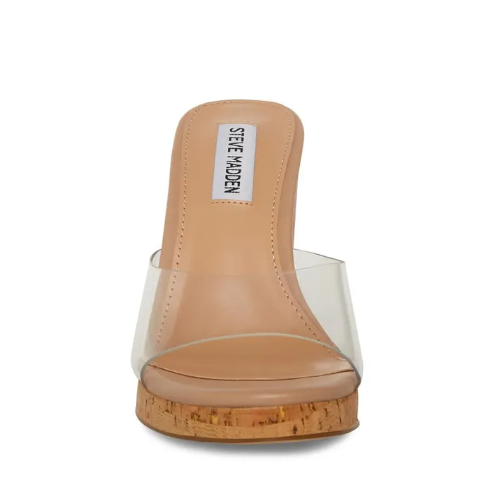 Steve Madden Marvelous Clear Womens Sandals