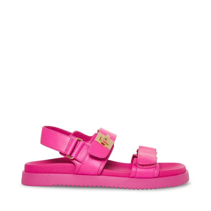 Steve Madden Mona Pink Leather Womens Sandals