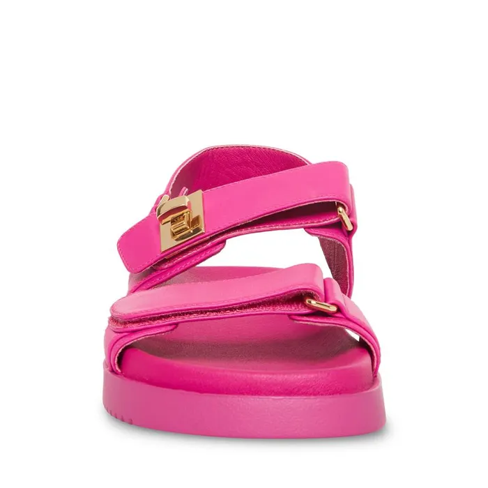 Steve Madden Mona Pink Leather Womens Sandals