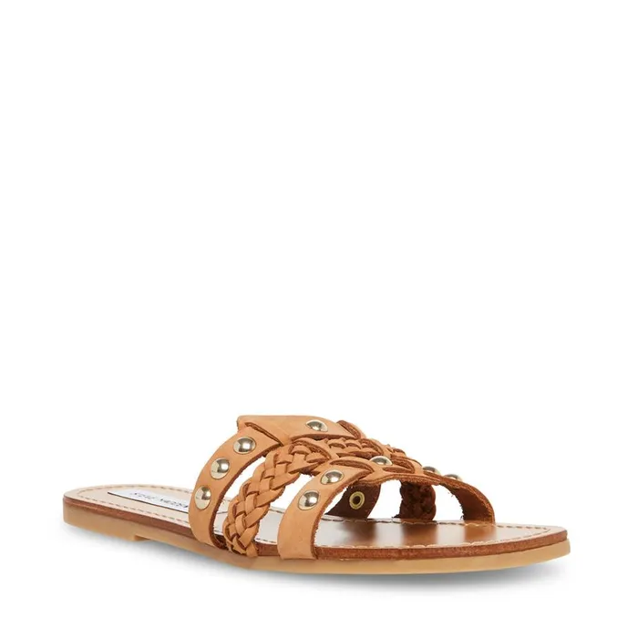 Steve Madden Paradise Tan Leather Womens Sandals