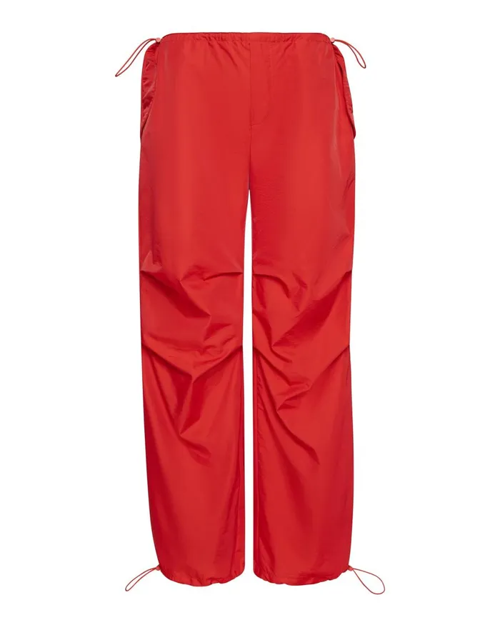 Steve Madden Pia Parachute Pant Red Womens Bottoms