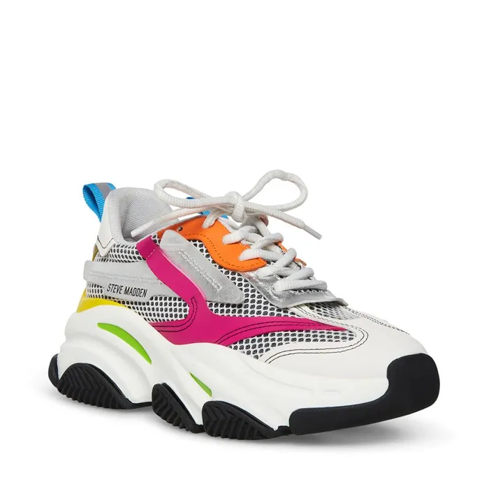 Steve Madden Possession Bright Multi Womens Sneakers