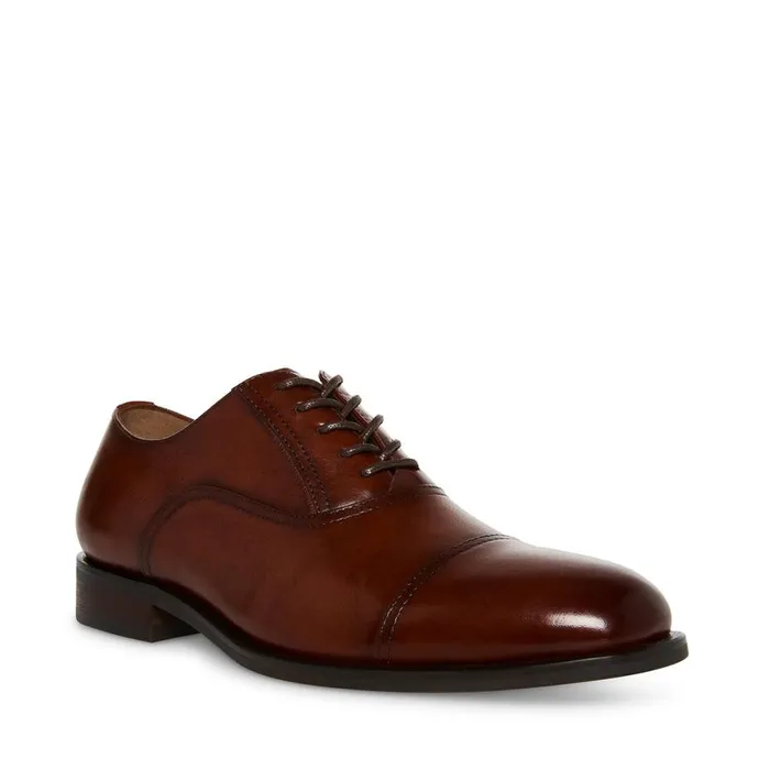 Steve Madden Princeton Cognac Leather Mens Dress Steve Madden Princeton Cognac Leather Mens Dress