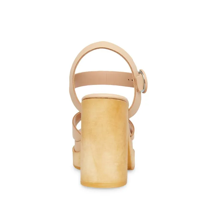Steve Madden Ruth Natural Leather Womens Sandals