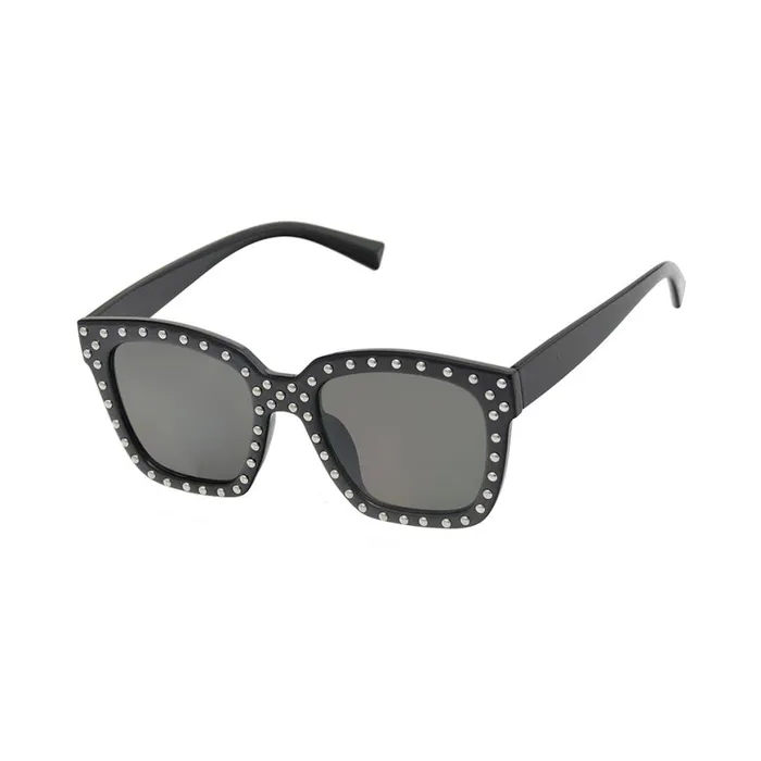 Steve Madden Studded Oversized Sunglasses Black Silver Womens Sunglasses