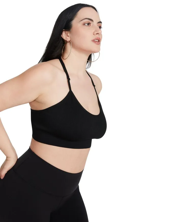 Steve Madden The Ella Mesh Bralette Black Womens Tops and Shirts