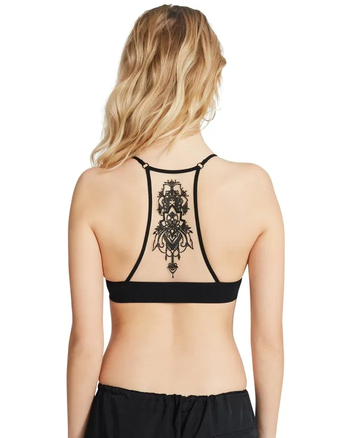 Steve Madden The Ella Mesh Bralette Black Womens Tops and Shirts