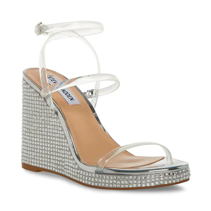 Steve Madden UpsideR Clear Womens Sandals