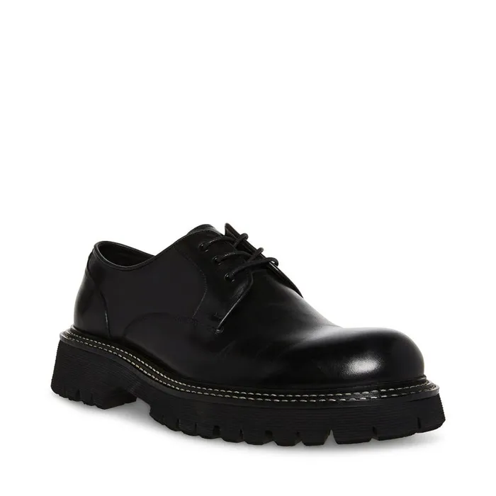 Steve Madden Zylen Black Leather Mens Loafers Steve Madden Zylen Black Leather Mens Loafers