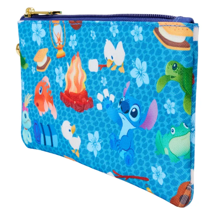 Stitch Camping Cuties AllOver Print Nylon Zipper Pouch Wristlet Unisex Loungefly Bags and Wallets Stitch Camping Cuties AllOver Print Nylon Zipper Pouch Wristlet Unisex Loungefly Bags and Wallets
