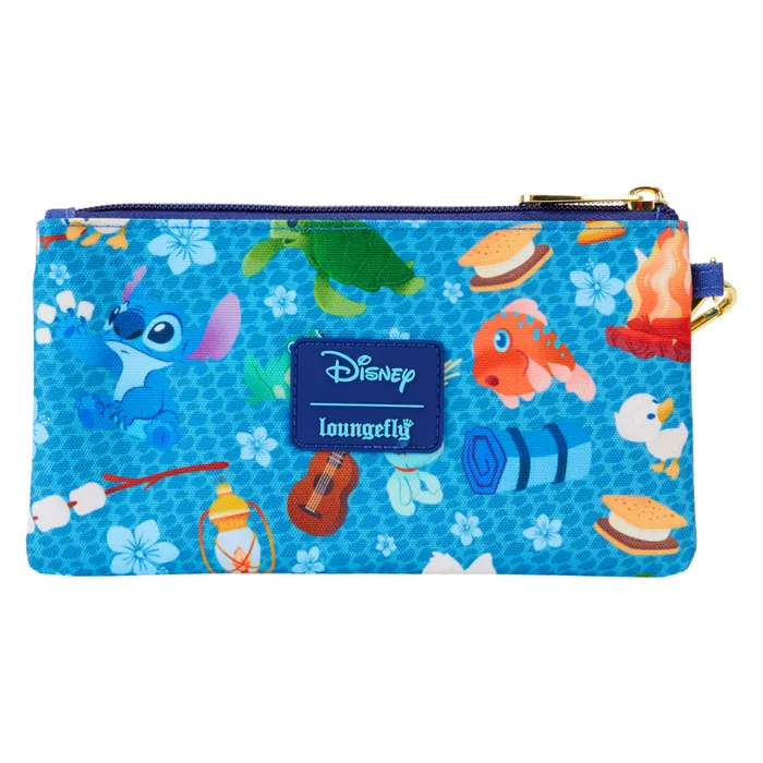 Stitch Camping Cuties AllOver Print Nylon Zipper Pouch Wristlet Unisex Loungefly Bags and Wallets Stitch Camping Cuties AllOver Print Nylon Zipper Pouch Wristlet Unisex Loungefly Bags and Wallets