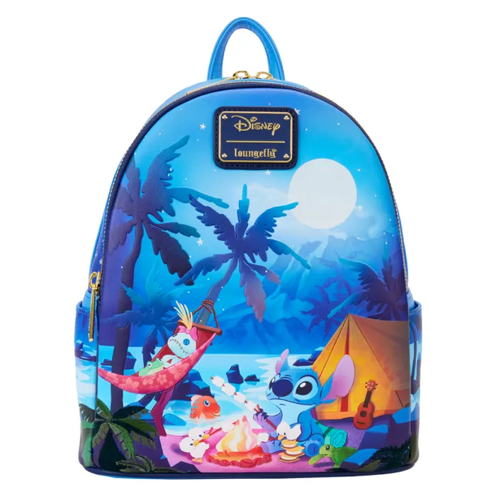 Stitch Camping Cuties Glow Mini Backpack Unisex Loungefly Backpacks
