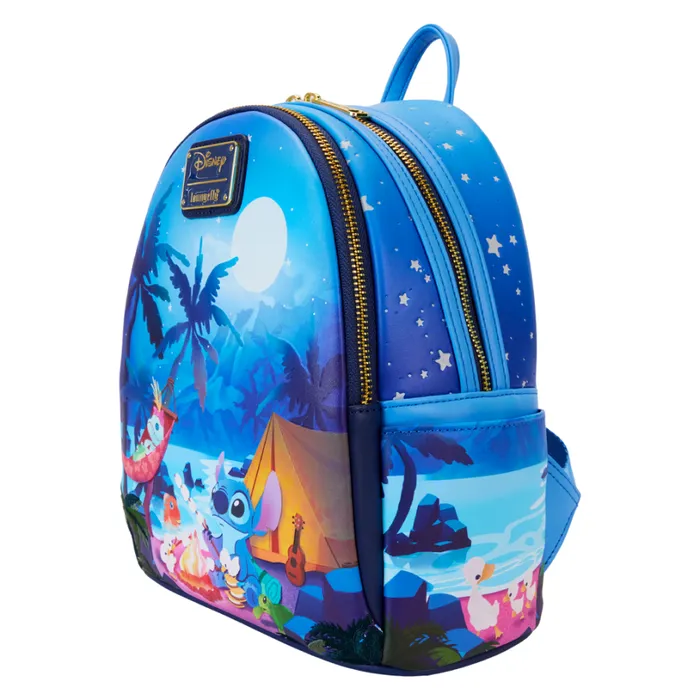 Stitch Camping Cuties Glow Mini Backpack Unisex Loungefly Backpacks Stitch Camping Cuties Glow Mini Backpack Unisex Loungefly Backpacks