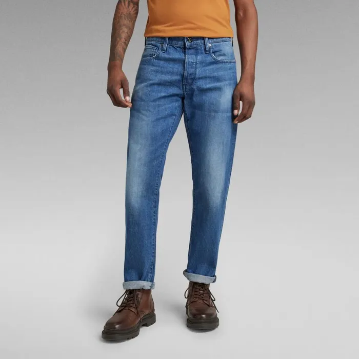 Straight Men GStar RAW 3301 Straight Jeans Faded Caribbean