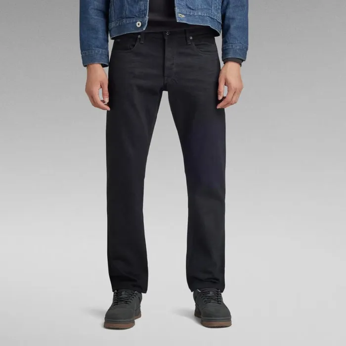 Straight Men GStar RAW 3301 Straight Jeans Pitch Black