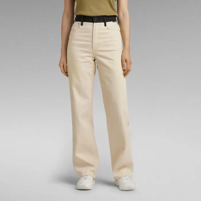 Straight Women GStar RAW Tedie Ultra High Straight PM Jeans Ecru