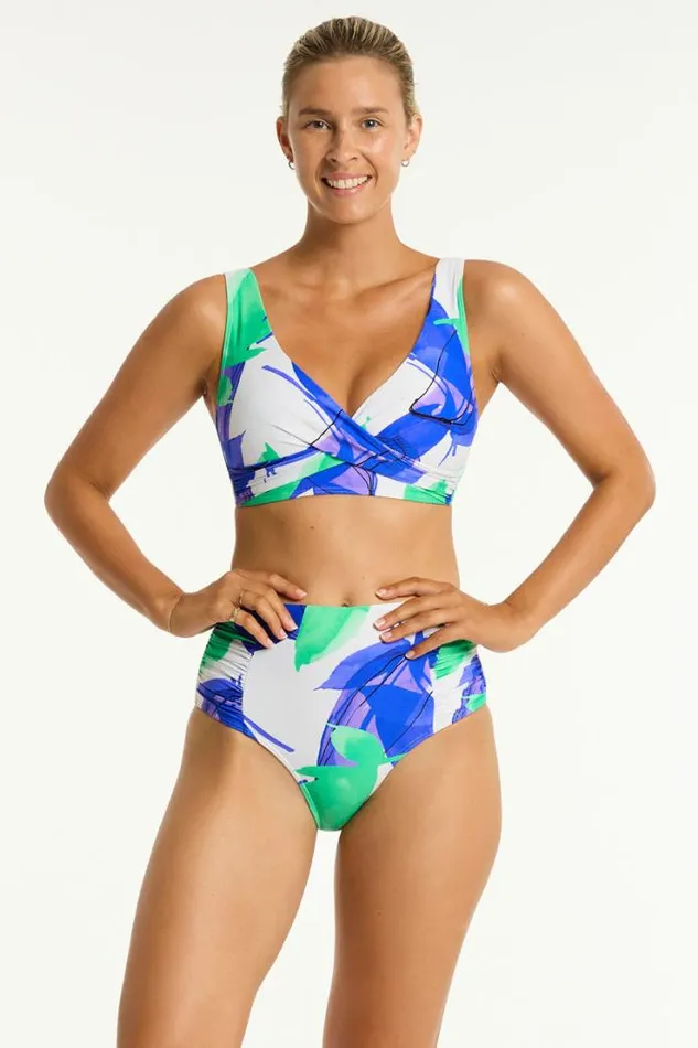 Sublime High Waist Gathered Side Pant Sublime Cobalt Women Sea Level Bottoms