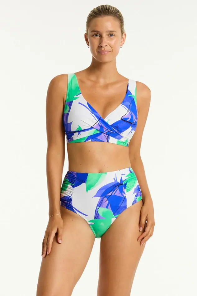 Sublime High Waist Gathered Side Pant Sublime Cobalt Women Sea Level Bottoms