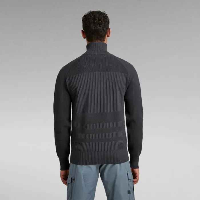 Sweaters Men GStar RAW Engineered Zip Thru Knit Shadow