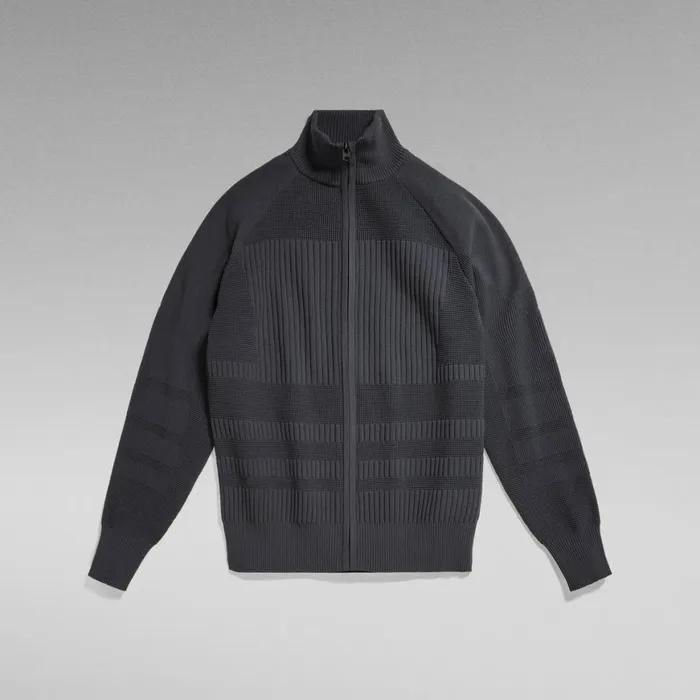 Sweaters Men GStar RAW Engineered Zip Thru Knit Shadow