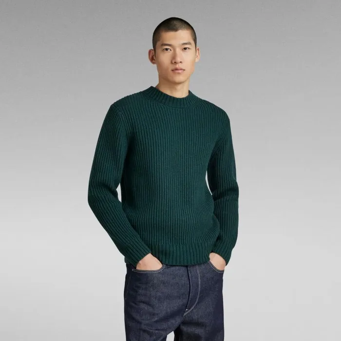 Sweaters Men GStar RAW Essential Knitted Sweater Laub