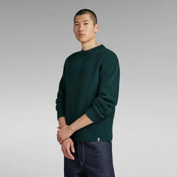 Sweaters Men GStar RAW Essential Knitted Sweater Laub