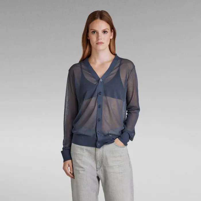 Sweaters Women GStar RAW Core Cardigan Knit Fantem Blue