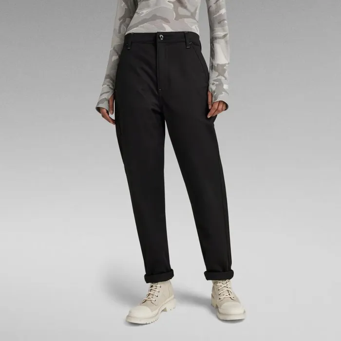 Sweatpants Women GStar RAW Boyfriend Tapered Chino Dark Black